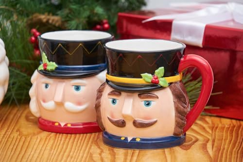 Taza grande navideña de dolomita Nutcracker 30 oz miniatura 4