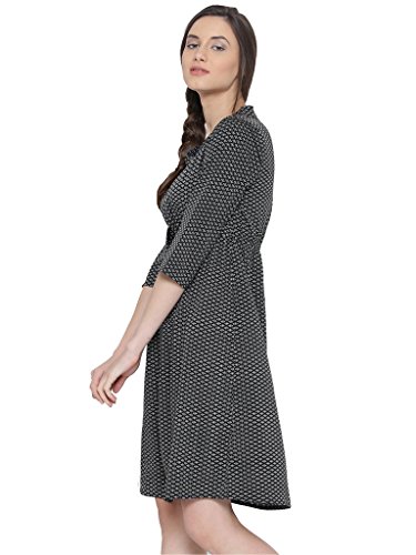 Image of Sera Women Black Printed Tailored Dress