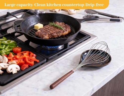 Ceramic Spoon Rest, 6 Inch Large Spoon Rest Kitchen, Elegant with Spiral Design, Heat Resistant, Dishwasher Safe, Durable and Stylish Perfect for Kitchen Counter Stove Top - Image 4