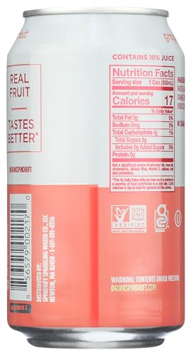 Image of Spindrift Sparkling Water, Grapefruit, 12 Fl Oz