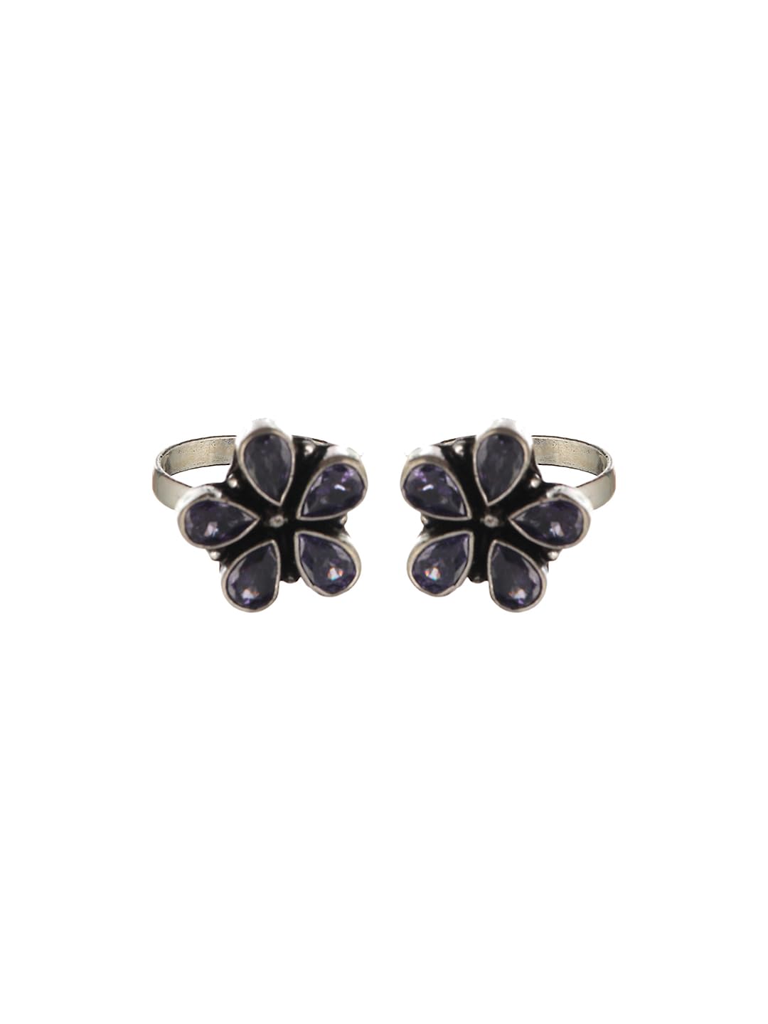 saraf rs jewellery Set Of 2 Lookalike AD Studded Toe Ring-picture-33