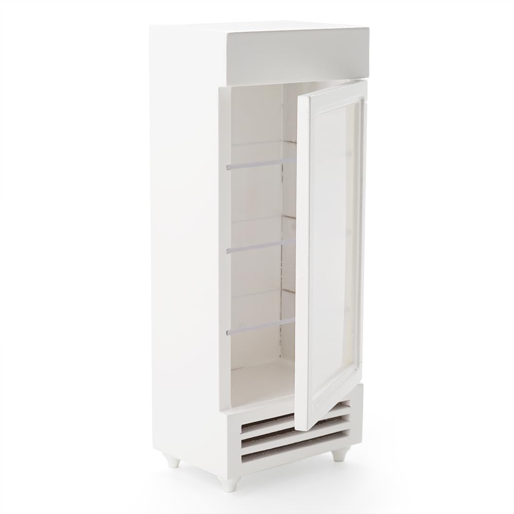 Odoria 1/12 Miniature Refrigerator Fridge Dollhouse Kitchen Furniture Accessories, White