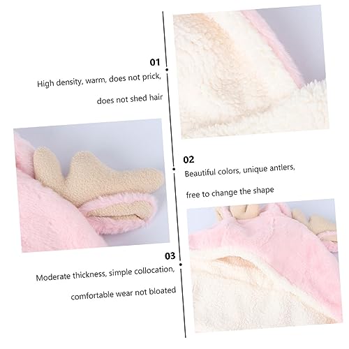 Deer Three Beanie Blanket Headbands Hats for Hooded Winter Headwear Newborn Wrap Bonnet Scarves for2