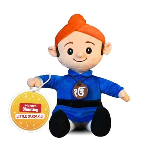 Image of Panda's Box Mantra Chanting Sardar Ji Soft Toys for Kids | Sikh Musical Stuffed Plush Toy for Girls & Boys | Mool Mantar & Waheguru Audio | Non-Toxic, Huggable for Babies & Toddlers| Teddy Bear |42 CM