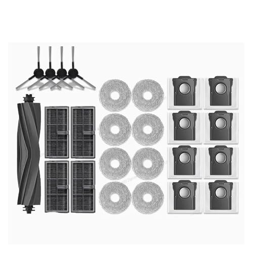 互換性がありますドリーミーL10s Pro Ultra Heat X30 対応、ロボット掃除機アクセサリー メインサイドブラシ モップクロス フィルター ダストバッグ スペア(Combination Pack 3)