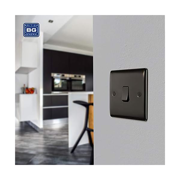 BG Electrical NBN12 Black Nickel 1 Gang 2 Way Switch – Bild 4