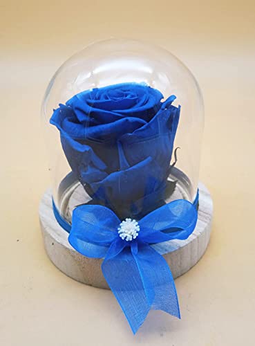 Rosa eterna Azul. Cúpula Cristal. Rosa Azul eterna. Rosas Azules. Flores preservadas. Hecho en España Cover