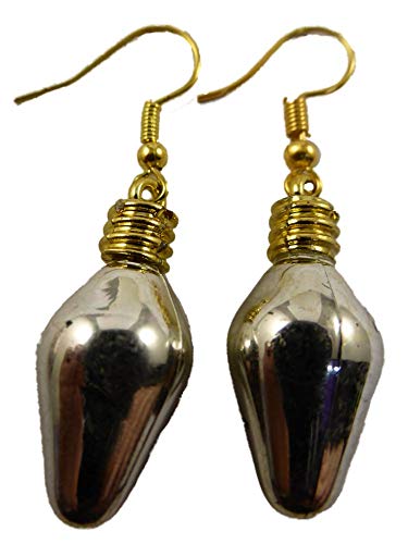 Preisvergleich Produktbild Ohrringe Hänger Ohrhänger Lämpchen Glühbirne Tannenbaum silber / gold Weihnachtsfest Heilig Abend 13.403