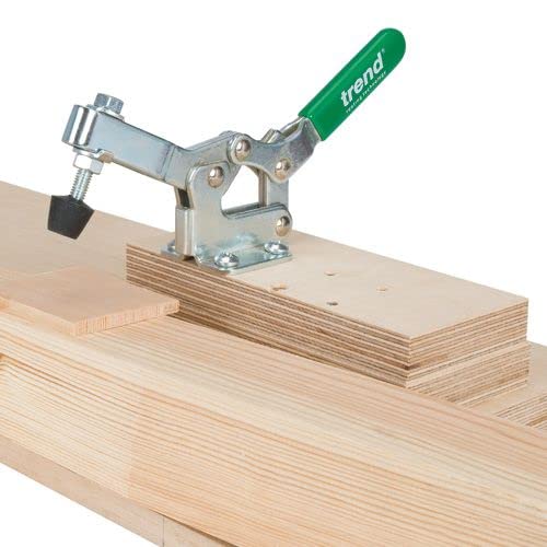 Trend Horizontal Toggle Clamps Twin Pack, 150kg Clamping Force Each, 50mm Clamping Span, Adjustable Rubber Pads - Image 4