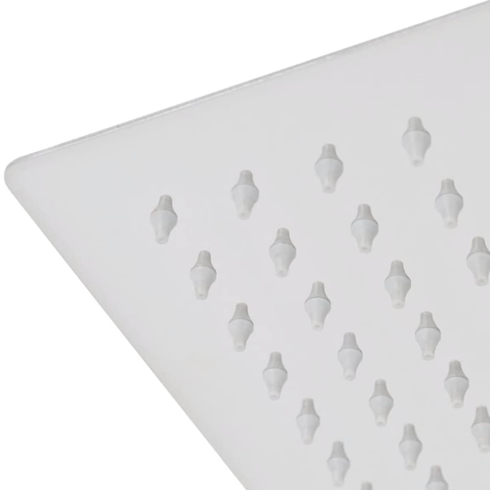 ZEYUAN Cabezal de Ducha Efecto Lluvia 2 uds, Rociador Ducha, Ducha Lluvia, Alcachofa Ducha, Duchas De Baño Alcachofa Lluvia, Recambios Columna Ducha, Acero Inoxidable 25x25 cm