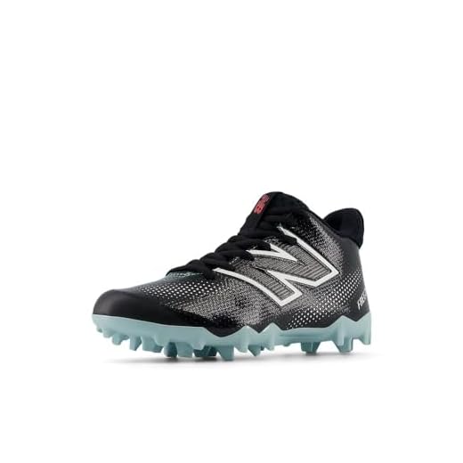 New Balance Freezelx V5 Lacrosse Shoe, Black/White, 6 US Unisex Big Kid