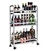 Storage trolley Carro de Almacenamiento de 3 Niveles, Carro rodante Vertical multifunción, Estante móvil inclinable, con Freno, Adecuado for el hogar/Oficina/Cocina/baño, Carga máxima 66 LB