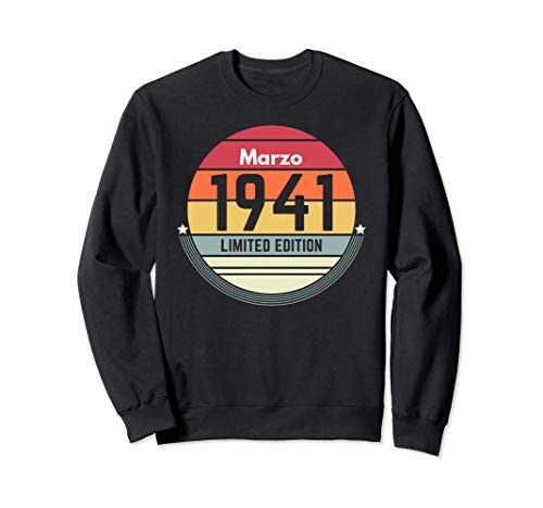 80 Años Cumpleaños Regalo Nacido En Marzo 1941 Mujer Sudadera