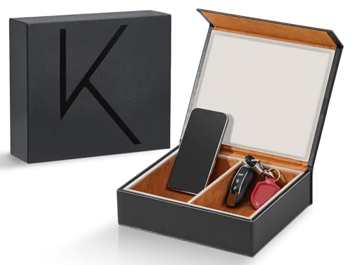 Faraday key fob protector box with 2 slots, black XL