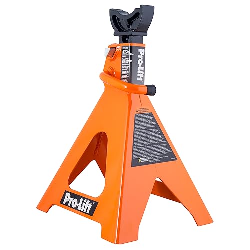 Image of Pro-LifT Heavy Duty 6 Ton Jack Stands Pair - Double Locking Pins - Handle Lock and Mobility Pin for Auto Repair Shop with Extra Safety