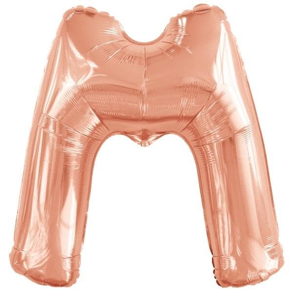 Amscan 9911475 - Rose Gold Letter M SuperShape Foil Balloon - 44"