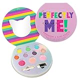 Expressions Perfectly Me Glisten & Glitter Makeup Palette 10 Color Eyeshadow Palette & Blush Makeup Novelty Beauty Set, Fold Out Compact with Mirror, Cute Makeup Kit Gifts for Girls Aesthetic Makeup - Washable, Non-Toxic