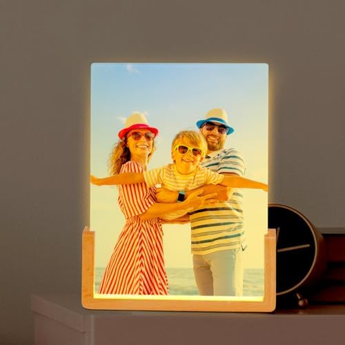 Pyd Life 8 Pack Sublimation Night Lights Blanks Led Glass Photo Frames