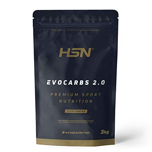 HSN Carbohidratos Evocarbs 2.0 | Sin Sabor 3Kg = 75 Tomas por Envase | Bebida Isotónica en Polvo con Sales Minerales (Electrolitos) | No-GMO, Vegano, Sin Gluten