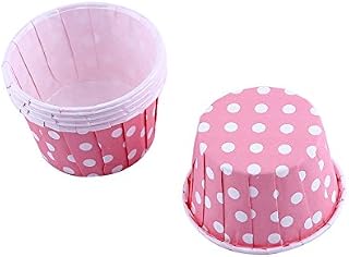 Cupcake Wraps Pink100pcs Paper Cake Cupcake Liner Case Wrapper High Temperature Resistant Baking Cup for Party Wedding 7 Colors(Pink)