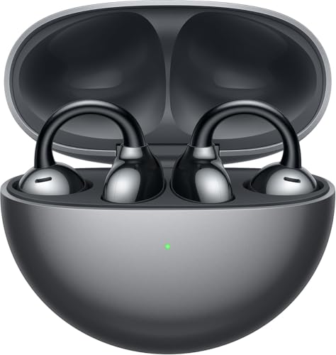 FreeClip Innovative Clip Design for Unparalleled Comfort, Listen with Open-Ear, AI Noise Cancellation for Calls, Long Battery Life, Android & iOS, Italy, Black - Gadget