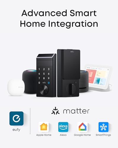 eufy FamiLock E34 Smart Lock with Palm Vein Recognition - Keyless Entry Door Lock for Front Door, Wi-Fi Keypad Deadbolt, ANSI/BHMA Grade 1, Auto Lock, Voice Control, IP65 Waterproof, No Monthly Fee thumbnail 8