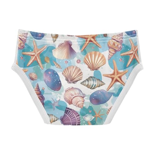 Wusikd Shells Sea Boys' Underwear Cotton Stars Boys Briefs Soft Toddler Underwear 2T2