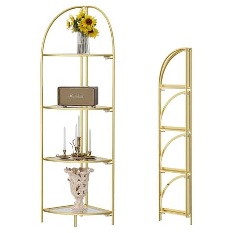 Crofry 4-Tier Foldable Corner Display Rack Cover