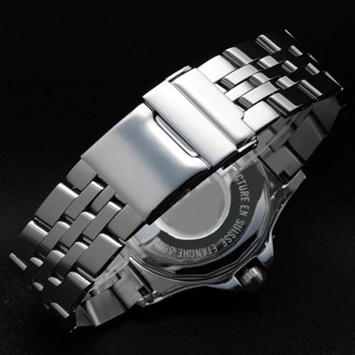 Bande de montre en acier inoxydable anti rupture avec fermoir de securite cache - 4