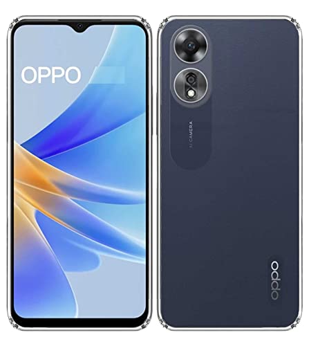 Image of COVERBLACK Rubber Silicone Back Cover for Oppo A58 4G - Transparent