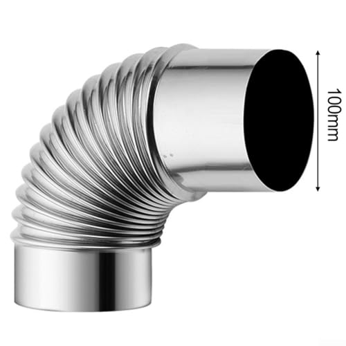 90 ° Winkelrohr, Edelstahl-Rohrbogen, Edelstahl-Regenschutz-Rohre für Ofenentlüftung (100 mm)