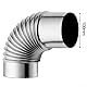 90 ° Winkelrohr, Edelstahl-Rohrbogen, Edelstahl-Regenschutz-Rohre für Ofenentlüftung (100 mm)