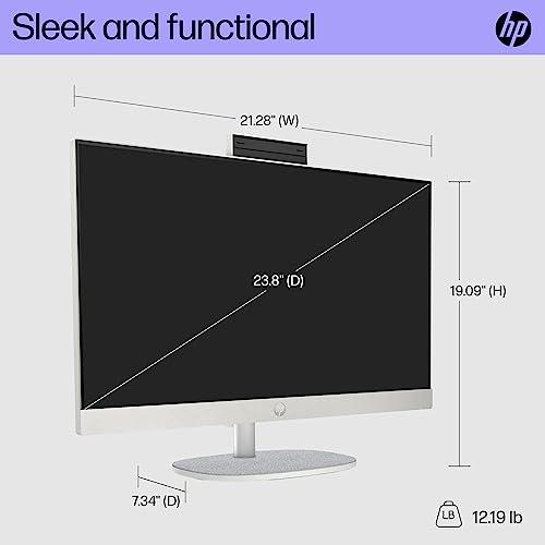 Image of HP 23.8 inch All-in-One Desktop PC, FHD Display, AMD Athlon Gold 7220U, 8 GB RAM, 256 GB SSD, AMD Radeon Graphics, Windows 11 Home, 24-cr0020 (2023)