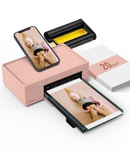 Liene Fotodrucker Smartphone, 10X15 WiFi Sofortbilddrucker für PC/iPhone/Android, Tintenpatronen...