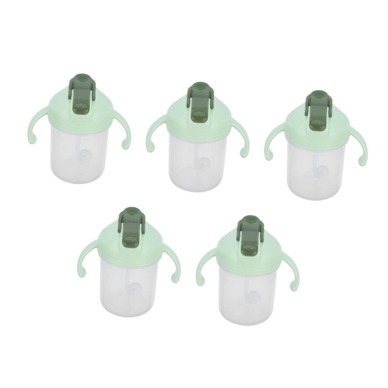 BESTYASH 5 Pezzi Tazza in Cannuccia Antisoffocamento Tazze Per Adulti a Prova Di Fuoriuscite Assistenza Infermieristica Tazza Per Assistenza Agli Anziani Green Gel Di Silice