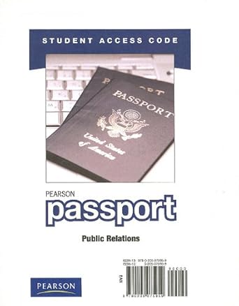 Pearson Passport Student Access Code Card for Public Relations ...