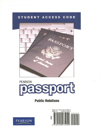 Pearson Passport Student Access Code Card for Public Relations ...