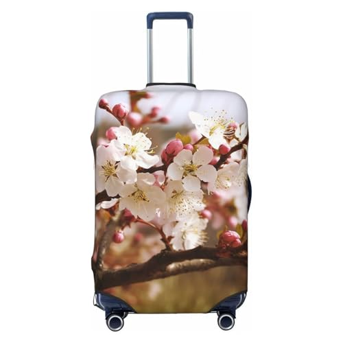 Travel Luggage Cover Plum Tree Blossom Suitcase Protector Elastic Washable Stretch Suitcase Protector Anti-Scratch Travel Suitcase Cover Fit 18-32 Inch Luggage