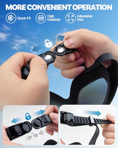 Image of Swim Goggles 2 Pack, Wide View Anti Fog&UV Swimming Goggles for Audlt, No Leaking Swim Glasses for Men Women Youth