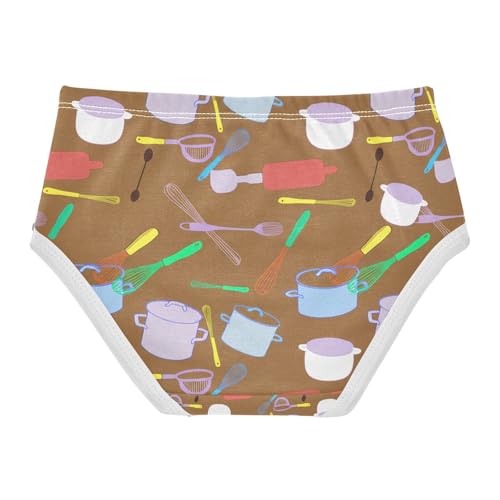 Colorful Kitchen Utensils Pots Toddler Girls's Underwear 2T 202c12202