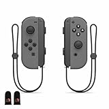 Digital Dynasty Joy-Con (L/R) Compatible with Nintendo Switch Controller - Wireless Controller For Nintendo Switch,Lite,OLED - Support Double Vibration,Motion Sensing,Wake-up,Screenshot (Gray & Black)