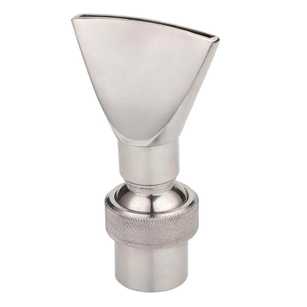 Boquilla de fuente de agua DN50 de 2 pulgadas, boquilla estrecha de acero inoxidable para jardín, estanque, museo, parque, crea una hoja de agua en forma de abanico