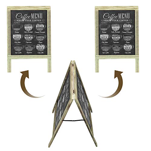 Flexzion A-Frame Lavagna rustico segno di legno