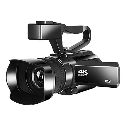 EODUDO-S Camcorders Video Camera 4K Ultra HD 48MP Camcorder For Vlog Recording Live Streaming 30X Digital Zoom IR Night Vision Wifi APP Control 3.0 Inch With (Bundle : 64GB SD Card) Cover