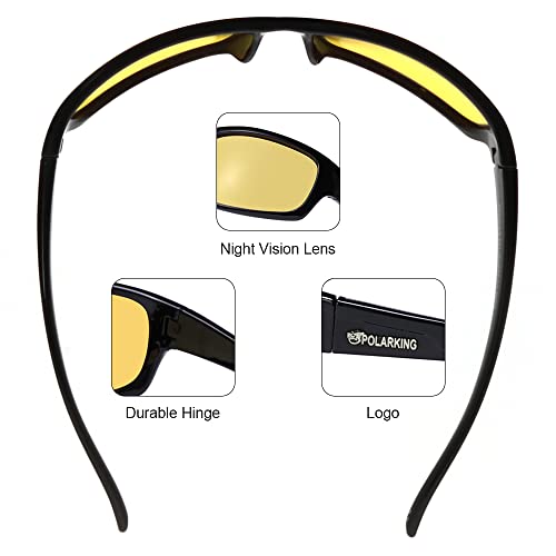 image for POLARKING 2 PACK Polarized Sport Sunglasses for Men Matte Finish Sun g