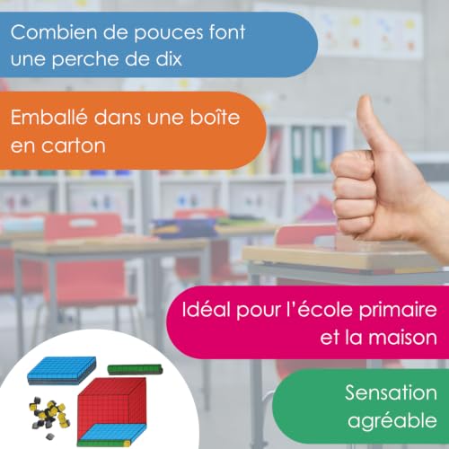 WISSNER® aktiv lernen - Set de calcul décimal magnétique 3D, 54 pces en bte carton - MAG-Pap° – vue 5