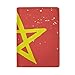 Reisepasshülle aus Leder, Marokko-Flagge