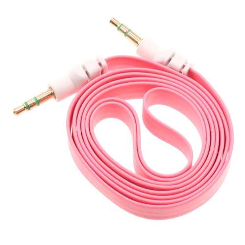 Cable auxiliar plano 3.5mm color rosa compatible Motorola Moto G Power 5G miniatura 1