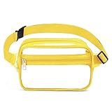 Clear Fanny Packs for Women - Stadium Approved Crossbody Bags (Yellow)