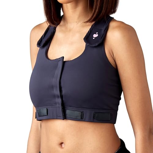 heart&core Larissa Bra, Easy to Wear Post-Surgery Bra - Post Augmentation, Comfortable, Quick-Drying, Patented Drain Tab2